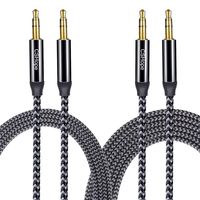 CSHope Audio Cable Aux Cord Nylon Braided Auxiliary Stereo Cable 2Pack, 10ft + 3.3ft