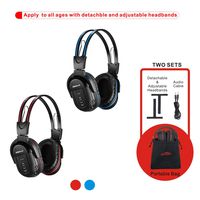 2 Pack of IR Wireless Headphones for Car DVD/TV, 2 Channel Car Headphones for Kids with 3.5mm Aux Cord, Cars Kids Headphones