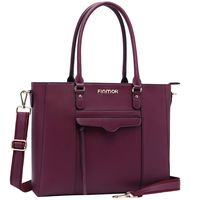 Briefcase-for Women,Contrast Color 15.6 Inch-Laptop-Bag,Perfect Womens-Work-Bag-for Teacher-College-Office Worker(Burgundy)