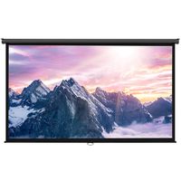 VonHaus 100 Inch Projector Screen - Manual Pull Down - 100" Widescreen Indoor Home Theater / Cinema Platform - 16:9 Aspect Ratio Projection Screen - Suitable For HDTV / Sport / Movie / Gaming