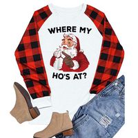 Winsummer Women O Neck Christmas Tree Graphic Tees Blouse Long Raglan Sleeve Baseball T Shirt Top White