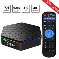 WISEWO Android 7.1 TV Box Smart TV Player Set Top Box HD Video Octa Core CPU 3GB/32GB Google Box Mini PC Support 4K2K 3D BT 4.0 Dual WiFi