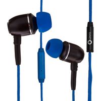 Onyx ELO Premium Genuine Wood In-ear Noise-isolating Headphones|Earbuds|Earphones with Microphone (Blue)