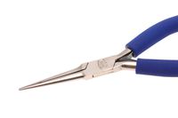 Aven 10314 Technik Stainless Steel Serrated Jaw Needle Nose Plier, 1-59/64" Jaw Length, 5-3/4" Overall Length