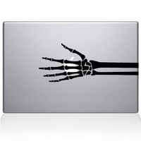 The Decal Guru 2086-MAC-13P-BLA Skeleton Hand X-ray Decal Vinyl Sticker, Black, 13" MacBook Pro (2015 & Older)
