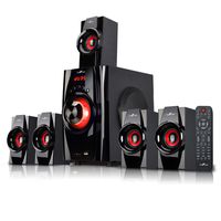 BEFREE SOUND BFS-410 Bluetooth Home Stereo System with USB and SD Slots - Red