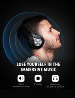 Mpow 059 Bluetooth Headphones Over Ear, Hi-Fi Stereo Wireless Headset, Foldable, Soft Memory-Protein Earmuffs, w/Built-in Mic and Wired Mode for PC/Cell Phones/TV