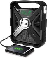 Eton Emergency Weather Bluetooth Radio, Smartphone Charger, Alarm Clock & LED Flashlight, Dual Powered