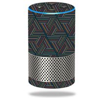 MightySkins Skin Compatible with Amazon Echo (2ND Gen) - Triangle Stripes | Protective, Durable, and Unique Vinyl Decal Wrap Cover | Easy to Apply, Remove, and Change Styles | Made in The USA