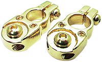 Allstar ALL76120 24K Gold Solid Brass Top Mount Style Plated Battery Terminal