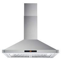 Cosmo 63175S 30-in Wall-Mount Range Hood 760-CFM with Ducted / Ductless Convertible Duct, Ceiling Chimney-Style Over Stove Vent with LED Light, Permanent Filter, 3 Speed Exhaust Fan (Stainless Steel)