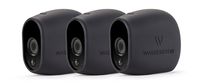 3 x Silicone Skins for Compatible with Arlo HD Smart Security - 100% Wire-Free Cameras - by Wasserstein (Black)