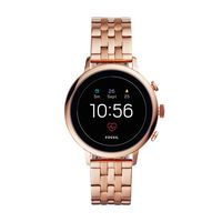 Fossil Women's Gen 4 Venture HR Heart Rate Stainless Steel Touchscreen Smartwatch, Color: Rose Gold 5-Link (Model: BQD3001)