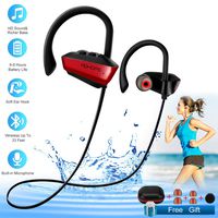 Wireless Earphones Sport Waterproof Bluetooth Headphones with Mic for Running In-Ear Wireless Sport Earbuds 8 Hour Playtime Bass Stereo Sweatproof Headphones for Workout Gym Men Women