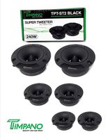 6 x Timpano TPT-ST2 4" Super Loud Tweeters Black Titanium Bullet 1440 Watts