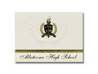 Signature Announcements Allatoona High School (Acworth, GA) Graduation Announcements, Presidential style, Elite package of 25 with Gold & Black Metallic Foil seal