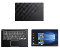decalrus - Protective Decal for LG Gram 14Z980 (14" Screen) Laptop Black Carbon Fiber Skin Skins Decal for case Cover wrap CFlgGram14Z980Black