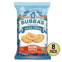Bubba's Fine Foods Savory Paleo Banana Chips | Blazing Buffalo, 1.2 Ounce Snack Packs (Pack of 8)