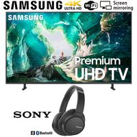 Samsung UN75RU8000 75-inch RU8000 LED Smart 4K UHD TV (2019) Bundle with Sony WH-CH700N Wireless Noise Canceling Bluetooth Headphones, Black