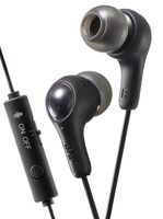 JVC Gumy Gamer, in Ear Earbud Headphones with Mic, Remote, and Mute Switch for Gaming and Chatting, Powerful Sound, Comfortable and Secure Fit, Silicone Ear Pieces S/M/L - HAFX7GB (Black)