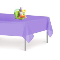 Lavender 1 Pack Premium Disposable Plastic Tablecloth 54 Inch. x 108 Inch. Rectangle Table Cover By Grandipity