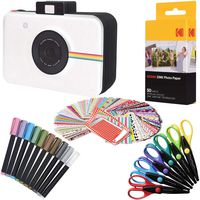 Kodak 2x3 Premium ZINK Photo Paper (50 Sheets) + Camera Scrapbook + 100 Photo Border Stickers + 10 Markers + 6 Colorful Edge Scissors (Compatible With Printomatic)