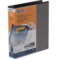 QuickFit View Binder, 1.5 Inch, Round Ring, Black (88021)