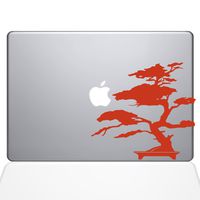 The Decal Guru 2095-MAC-13A-P Bonsai Tree Decal Vinyl Sticker, 13" MacBook Air, Orange