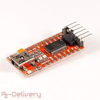 AZDelivery FTDI Serial Adapter FT232RL USB to TTL 3.3V 5V Module Mini Port for Arduino and Raspberry Pi Including Free eBook!