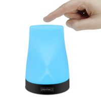 ENHANCE Portable Table Lamp - Dimmable Desk Lamp with 3 Brightness Levels with 256 Color Changing Breathing Mode - USB Charged and Touch Tap Controls - Great for Bedsides and Tabletops