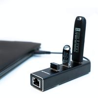 All in One USB 3.0 3 USB Hub - RJ45 Gigabit Ethernet - SuperSpeed 3 USB Splitter - USB to LAN Connection Port. Support Data Transfer, Flash Drive, Keyboard, Smartphone, Internet Connection