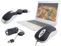 DURAGADGET Mini USB Laptop Mouse with Handy Scroll Function - Suitable for Toshiba Chromebook 2 Laptop & Toshiba Satellite C50D-B-120