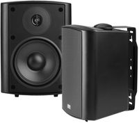 OSD Audio 70V Patio Pair Speakers - Indoor/Outdoor Stereo, Black - AP520