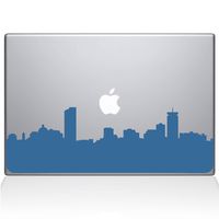 The Decal Guru Boston City Skyline Decal Vinyl Sticker, 13" MacBook Pro (2015 & Older Models), Light Blue (2329-MAC-13P-LB)