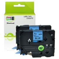 NineLeaf 2 PK Black on Blue Label Tape Compatible for Brother P-Touch 18mm TZe 541 TZ 541 26.2ft