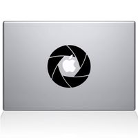 The Decal Guru 2056-MAC-13A-BLA Camera Shutter Decal Vinyl Sticker, Black, 13\" MacBook Air