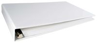 11x17 1-1/2" Angle D-Ring, White Vinyl View Binder (516980)