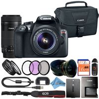 Canon EOS Rebel T6 18MP Digital SLR Camera Retail Packaging Bundle (18-55mm & 55-250mm Premium Bundle)