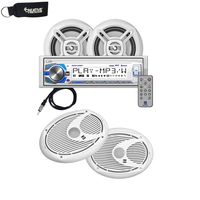 DUAL Marine Bluetooth Audio Kit Radio Receiver w/USB, Aux (no CD) Two 6.5" Marine Speakers and Two 6x9 Speakers