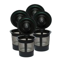 Reusable K Cups For Keurig 2.0 & 1.0 Brewers Universal Fit For Easy To Use Refillable Single Cup Coffee Filters - Eco Friendly Stainless Steel Mesh Filter (Pack of 4)
