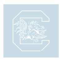 Craftique South Carolina Decal WHT C GAMECOCK DECAL 3"
