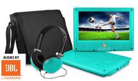Ematic 9'' inch AUDIO BY JBL Teal Portable DVD Player with Matching Headphones and Bag AUDIO BY JBL HARMAN JB902TL