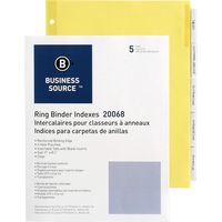 Business Source Buff Stock Ring Binder Indexes, 2", 50/Box (20068BX)