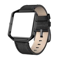 SWEES Leather Bands Compatible with Blaze Smart Watch, Genuine Leather Replacement Band with Metal Frame Small & Large for Women Men, Champagne Gold, Rose Gold, Black, Brown, White, Grey, Beige