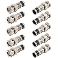 Actopus RG59 Compression Connectors 10pcs Coax Cable Connector Coaxial Tool