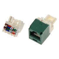 Panduit CJ688TPGR Category-6 8-Wire TP-Style Jack Module, Green, 4-Pair