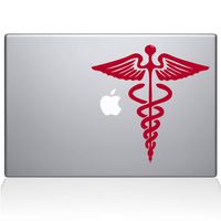 The Decal Guru Medical Symbol MacBook Decal Vinyl Sticker - 15" MacBook Pro (2015 & Older) - Red (1127-MAC-15P-DR)