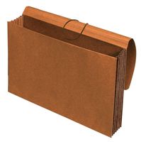 Globe-Weis/Pendaflex Tyvek File Wallet, 5.25-Inch Expansion, Extra Wide, Elastic Cord Closure, Legal Size, Brown, 10-Count (73189)