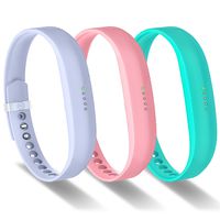 Greeninsync Compatible with Fitbit Flex 2 Band, Silicon Replacement Wristband Strap for Fitbit Flex 2 Smart Watch Sports Classic Fitness Accessories Wrist Bands Small for Women Men Girls Boys(3Pack)