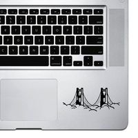 StickAny Palm Series Golden Gate Clouds Sticker for MacBook Pro, Chromebook, and Laptops (Black)